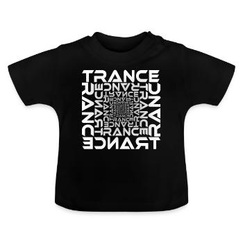 Trance Trance Trance (LeeJ) - Baby Bio-T-Shirt mit Rundhals - Schwarz - Vorne