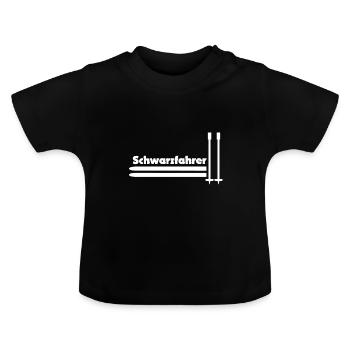 Black driver slope - Baby Organic T-Shirt with Round Neck - black - Front