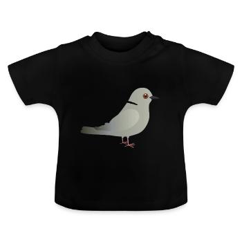 Turtle Dove - Baby Organic T-Shirt with Round Neck - black - Front