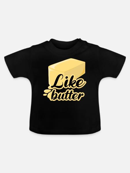 Butter - Baby Bio-T-Shirt mit Rundhals - Schwarz