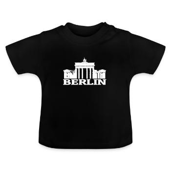 Berlin - Baby Bio-T-Shirt mit Rundhals - Schwarz - Vorne