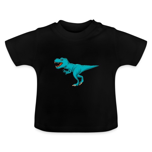 Dinosaurio verde - Camiseta orgánica para bebé con cuello redondo