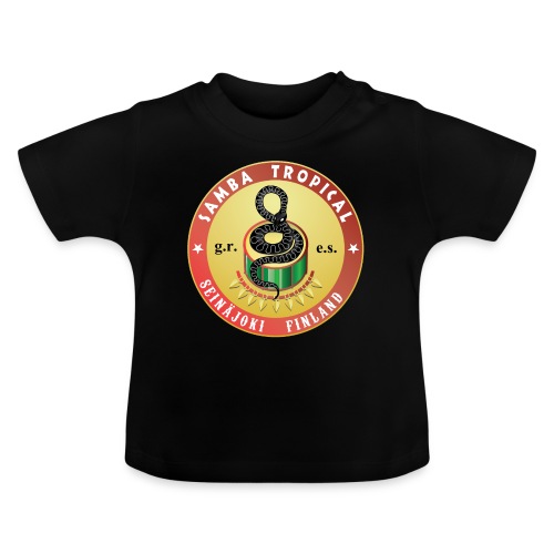 Samba Tropical logo - Vauvan luomu-t-paita, jossa pyöreä pääntie