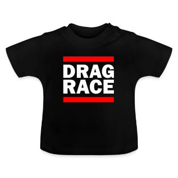DragRace dunkel - Baby Bio-T-Shirt mit Rundhals - Schwarz - Vorne