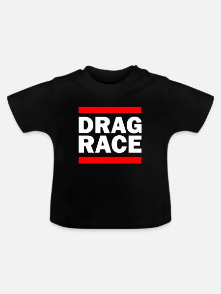 DragRace dunkel - Baby Bio-T-Shirt mit Rundhals - Schwarz