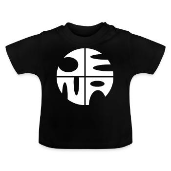 Jena - logo rond - T-shirt bio col rond Bébé - noir - Devant