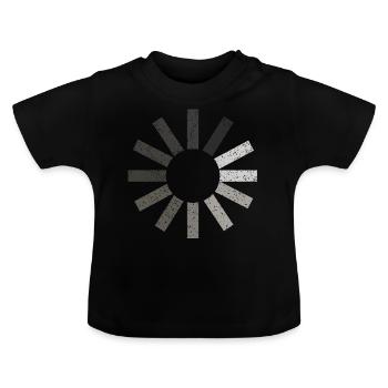 loading bar loading waiting - Baby Organic T-Shirt with Round Neck - black - Front