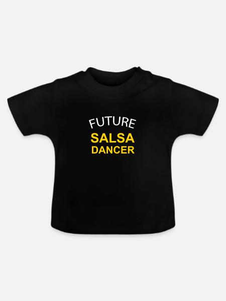 Future Salsa Dancer - Baby Organic T-Shirt with Round Neck - black