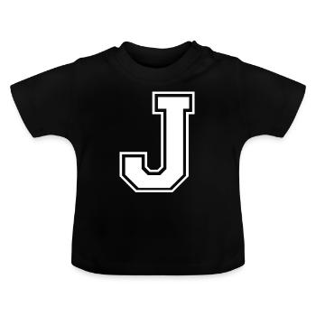 J - Baby Bio-T-Shirt mit Rundhals - Schwarz - Vorne