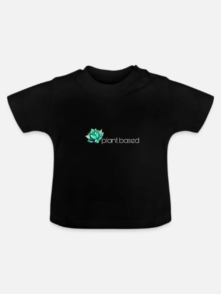 Plant based - Baby Bio-T-Shirt mit Rundhals - Schwarz
