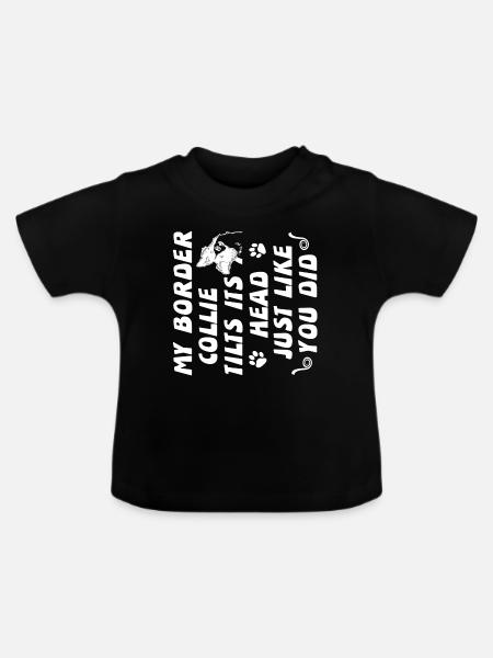 Border Collie - Baby Bio-T-Shirt mit Rundhals - Schwarz