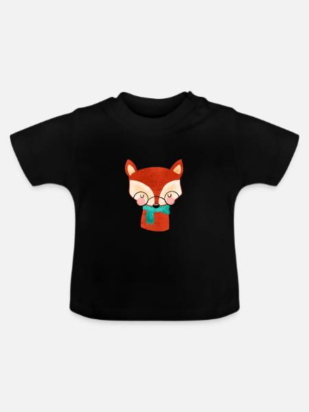 FOXY FOX - Baby Bio-T-Shirt mit Rundhals - Schwarz