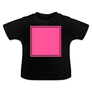 Quadrat Selbstgestaltung - Baby Bio-T-Shirt mit Rundhals - Schwarz - Vorne