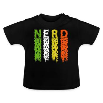 Idée cadeau - T-shirt bio col rond Bébé - noir - Devant