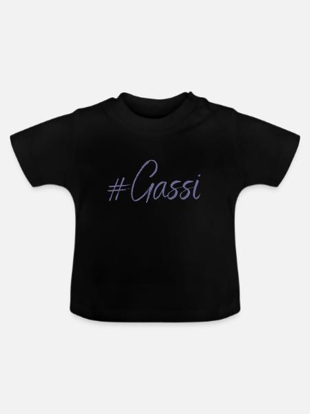 #Gassi - Baby Bio-T-Shirt mit Rundhals - Schwarz