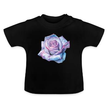Rose - T-shirt bio col rond Bébé - noir - Devant