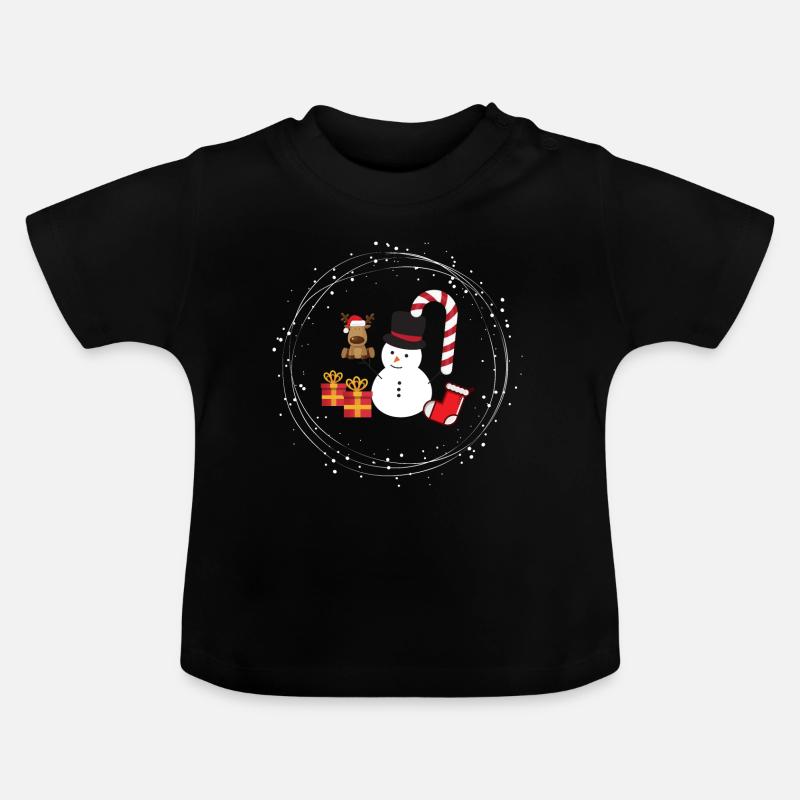 Un noël d'enfant - T-shirt bio col rond Bébé - noir