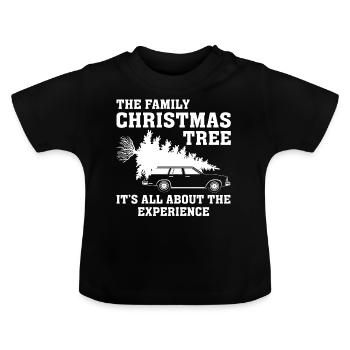The Family Christmas Tree - Baby Organic T-Shirt with Round Neck - black - Front