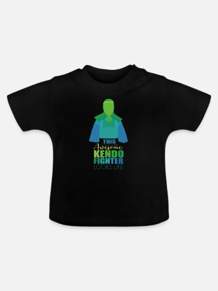 Kendo - Baby Bio-T-Shirt mit Rundhals - Schwarz