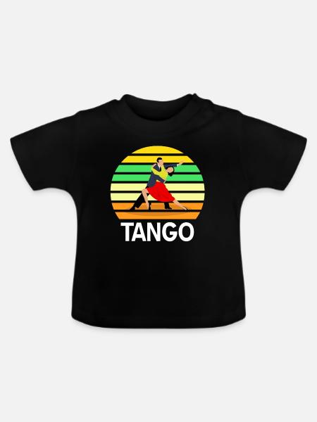 Tango-Tanz - Baby Bio-T-Shirt mit Rundhals - Schwarz