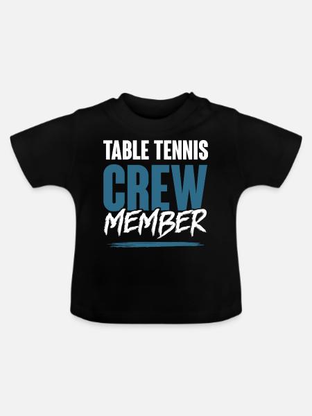 Table Tennis Crew - Baby Bio-T-Shirt mit Rundhals - Schwarz