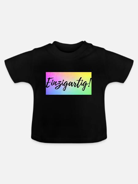 Einzigartig - Baby Bio-T-Shirt mit Rundhals - Schwarz