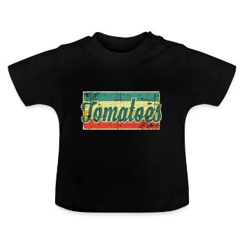 Tomates - T-shirt bio col rond Bébé - noir - Devant