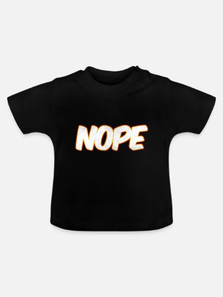NOPE Nope nope - Baby Bio-T-Shirt mit Rundhals - Schwarz