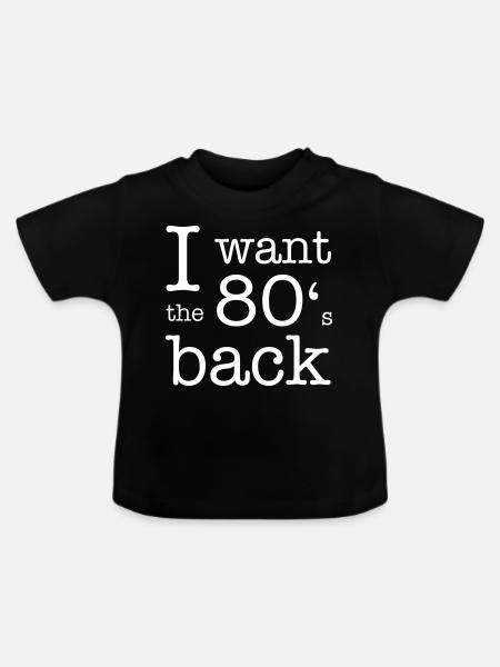 80s memories - Baby Organic T-Shirt with Round Neck - black