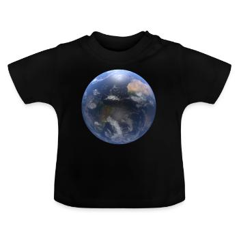 Le monde - T-shirt bio col rond Bébé - noir - Devant