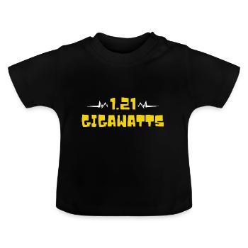1,21 gigawatts. Retour vers le futur. Machine à remonter le temps - T-shirt bio col rond Bébé - noir - Devant