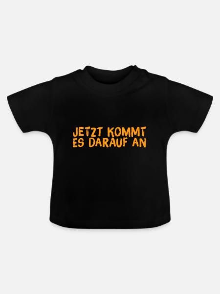 jetzt wird es wichtig - Baby Bio-T-Shirt mit Rundhals - Schwarz