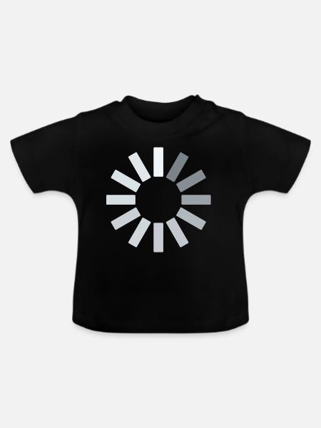 Loading - Baby Bio-T-Shirt mit Rundhals - Schwarz