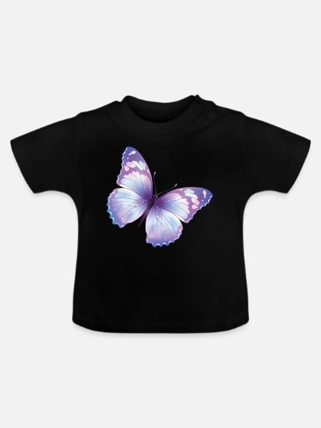 Butterfly - Baby Bio-T-Shirt mit Rundhals - Schwarz