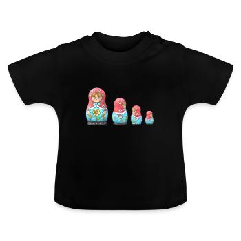 Matryoshka Evolution - T-shirt bio col rond Bébé - noir - Devant