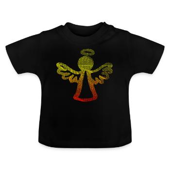 Weihnachten Christkind Engel - Baby Bio-T-Shirt mit Rundhals - Schwarz - Vorne