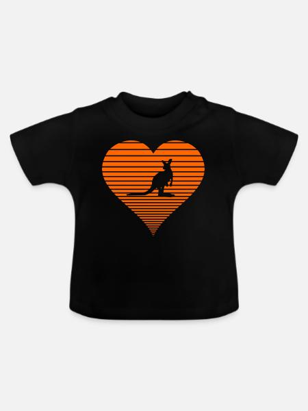 Kangaroo - Baby Bio-T-Shirt mit Rundhals - Schwarz