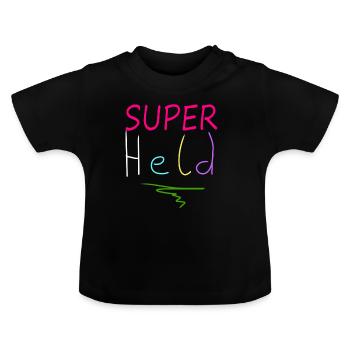 SuperHeld - Baby Bio-T-Shirt mit Rundhals - Schwarz - Vorne