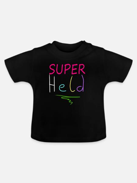 SuperHeld - Baby Bio-T-Shirt mit Rundhals - Schwarz