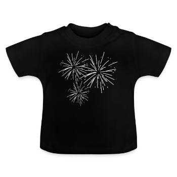 Pyro-pyrotechnie effet - T-shirt bio col rond Bébé - noir - Devant