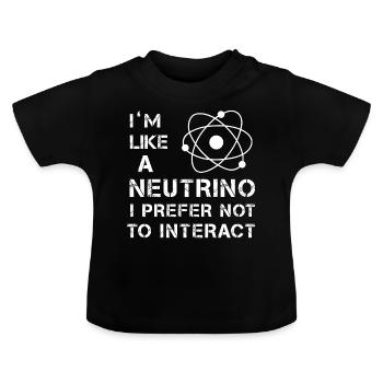 Physique des neutrinos - T-shirt bio col rond Bébé - noir - Devant