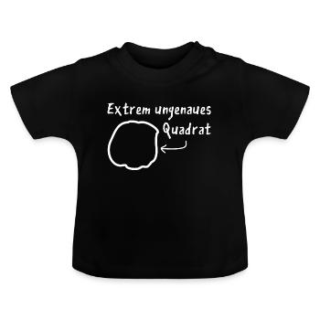 Extrem ungenaues Quadrat Kreis Funshirt Geometrie - Baby Bio-T-Shirt mit Rundhals - Schwarz - Vorne