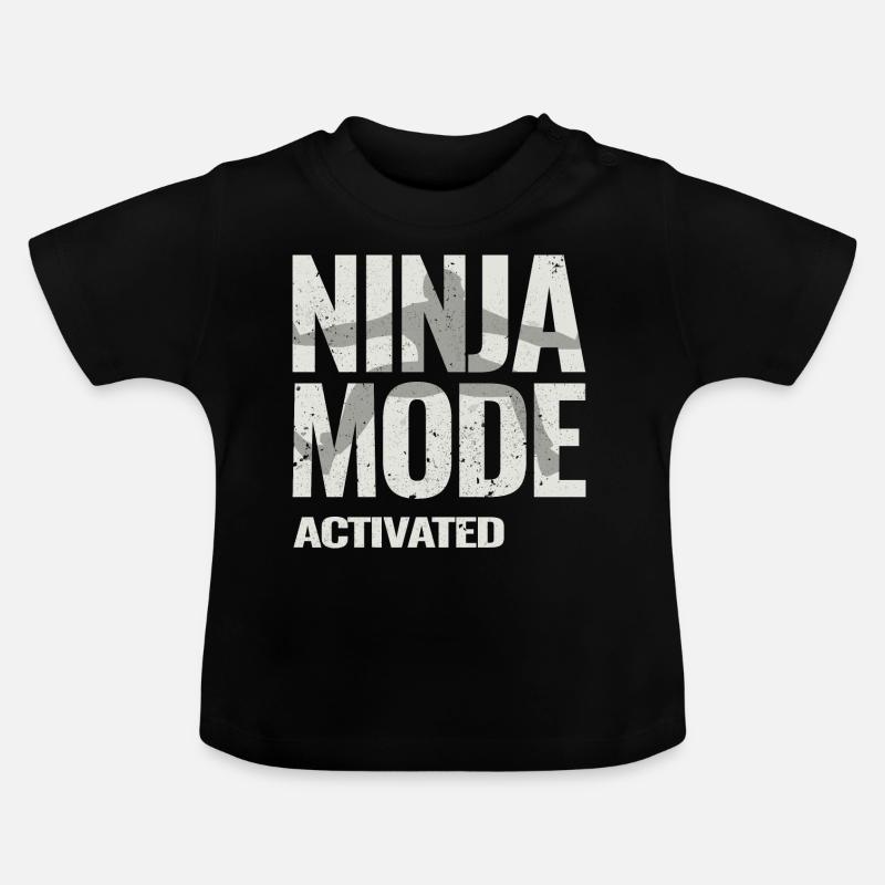 Ninja Warrior - Mode Ninja activé - T-shirt bio col rond Bébé - noir