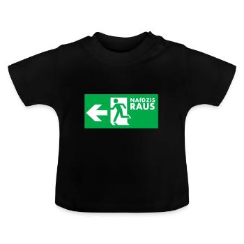NAfDZIS Out - Baby Organic T-Shirt with Round Neck - black - Front