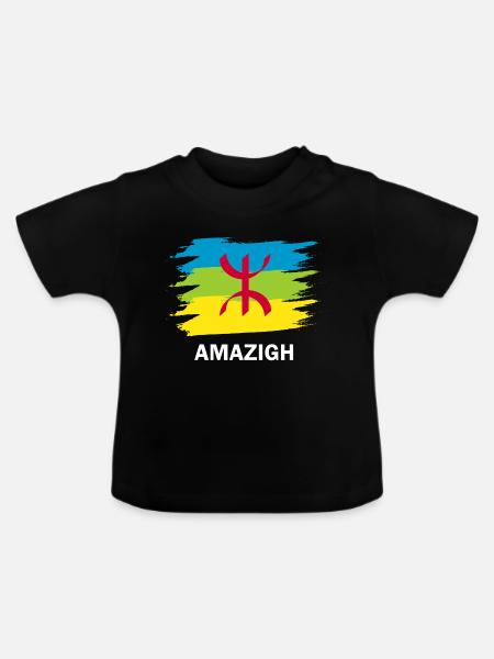 Amazigh - Baby Bio-T-Shirt mit Rundhals - Schwarz