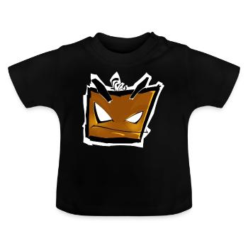 Dunkles Glück - Baby Bio-T-Shirt mit Rundhals - Schwarz - Vorne
