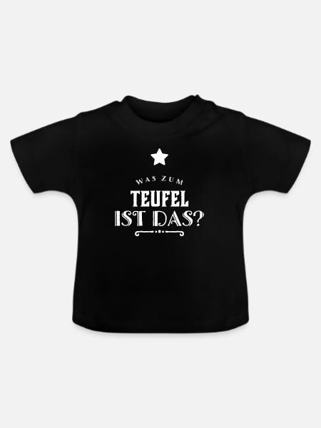 was ist das? - Baby Bio-T-Shirt mit Rundhals - Schwarz