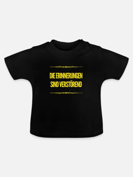 das ist verstörend - Baby Bio-T-Shirt mit Rundhals - Schwarz