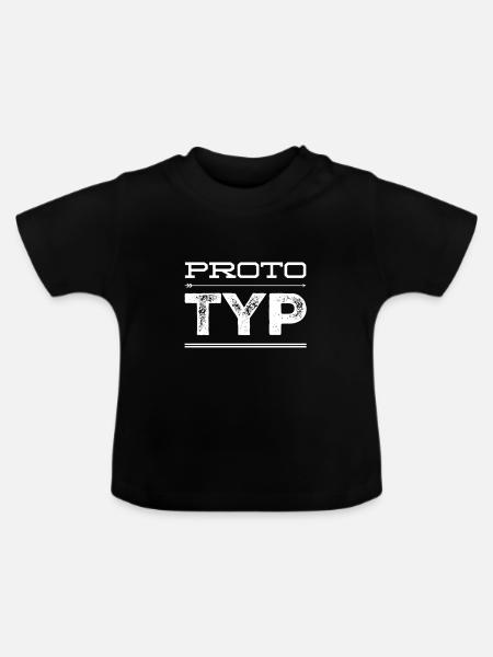 einfach ein Prototyp - Baby Bio-T-Shirt mit Rundhals - Schwarz