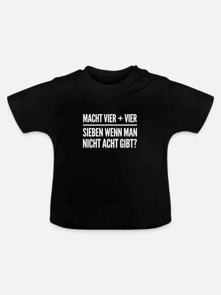 4 plus 4 - Baby Bio-T-Shirt mit Rundhals - Schwarz